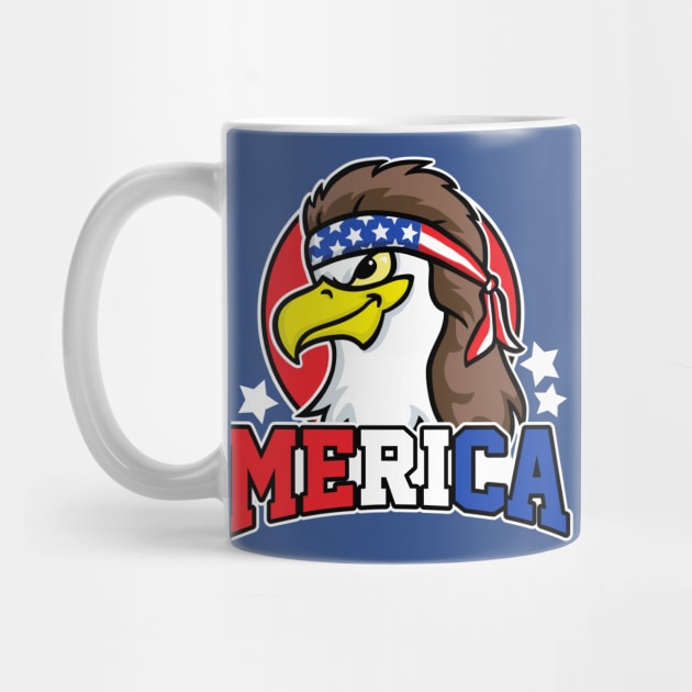 Eagle Mullet Merica 4th of July USA by DetourShirts